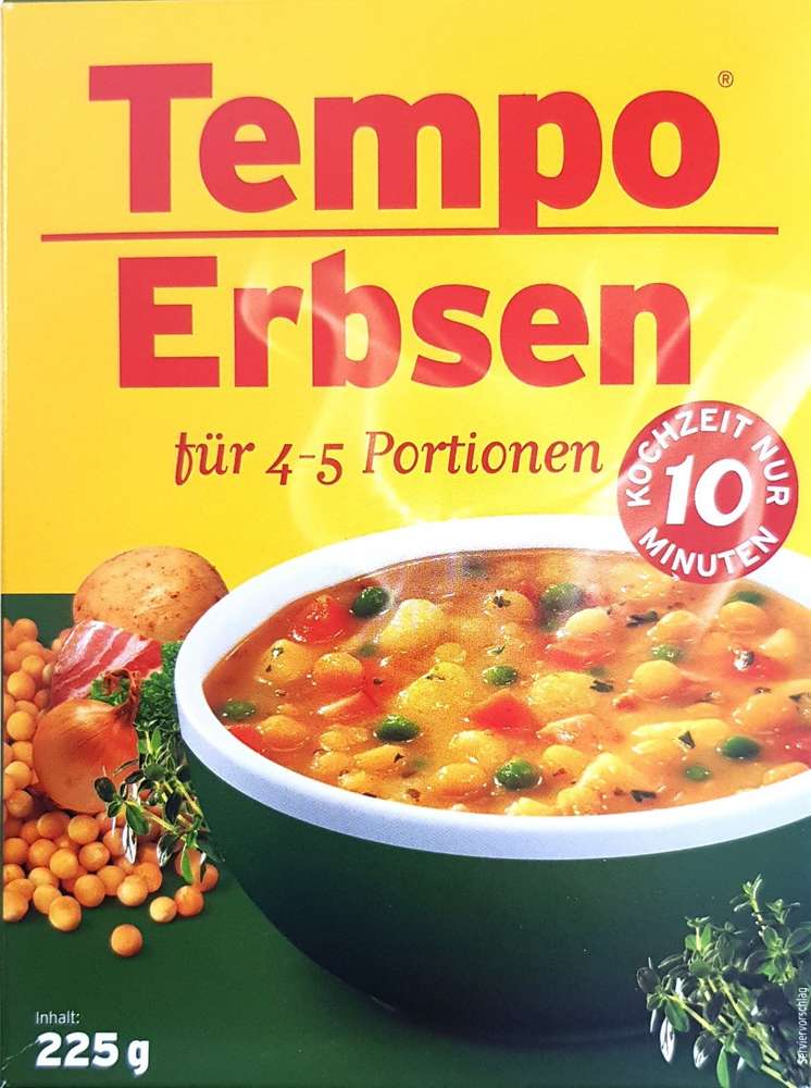Tempo Erbsen 225g