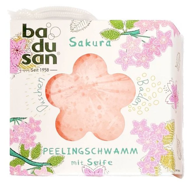 Peelingschwamm mit Seife Sakura