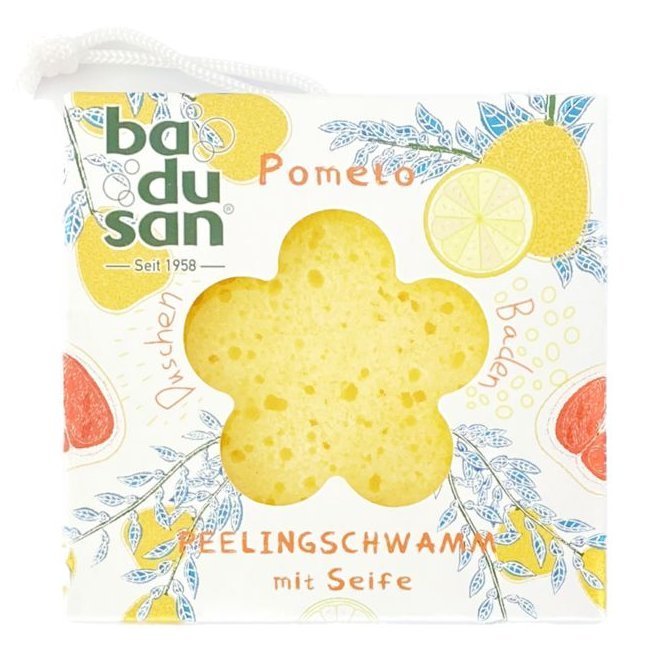 Peelingschwamm mit Seife Pomelo